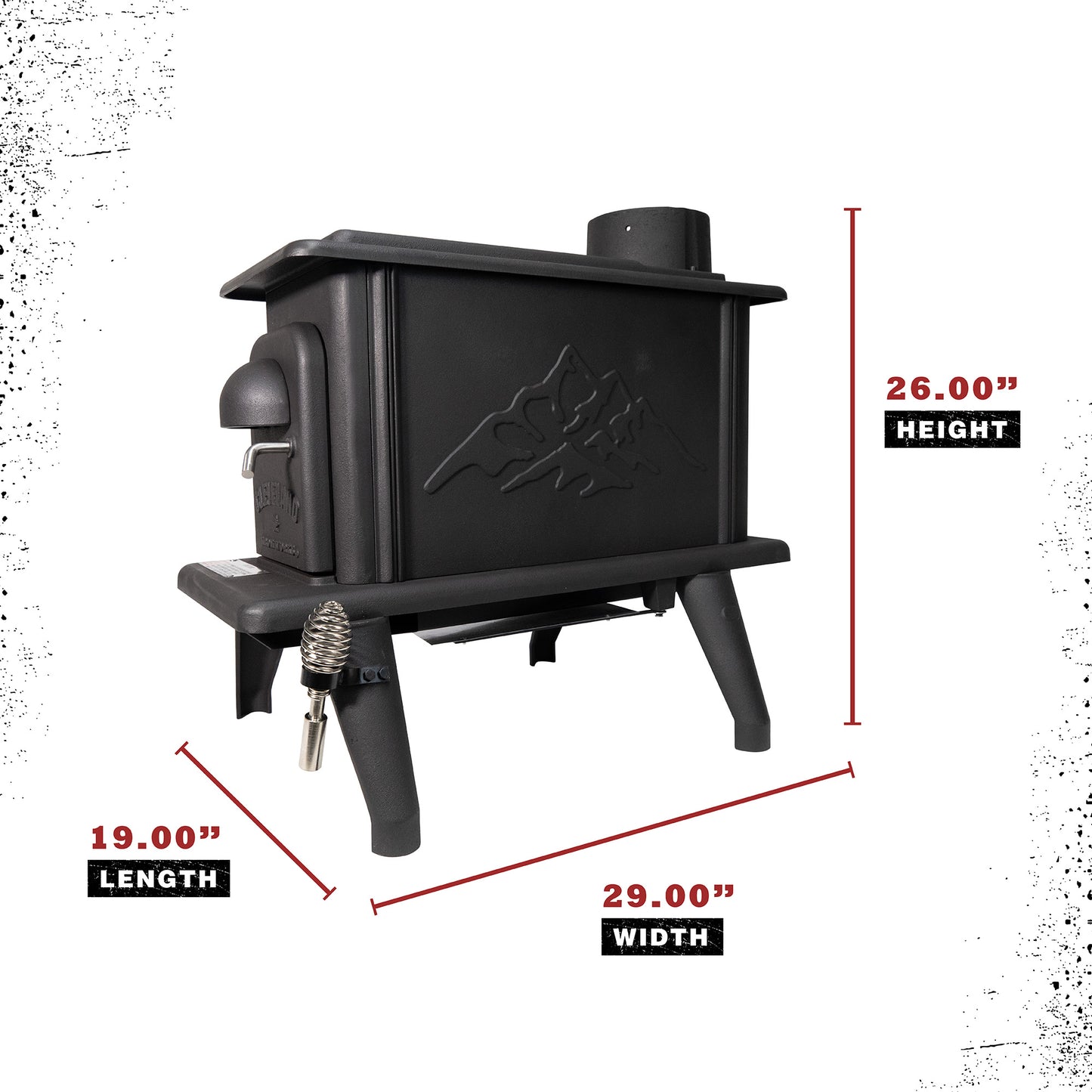 ERIE SINGLE BURN RATE WOOD STOVE