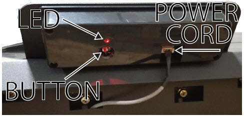 Connection button location on rear panel